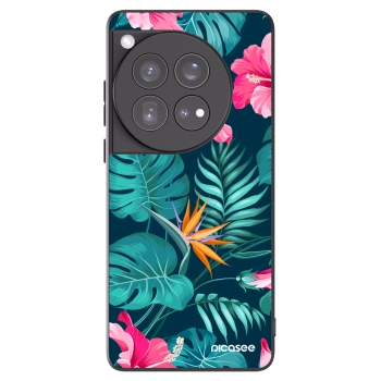 Picasee fekete szilikon tok az alábbi mobiltelefonokra OnePlus 12 5G - Pink Monstera