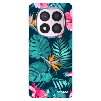 Picasee átlátszó szilikon tok az alábbi mobiltelefonokra Xiaomi Redmi Note 14 Pro 5G - Pink Monstera
