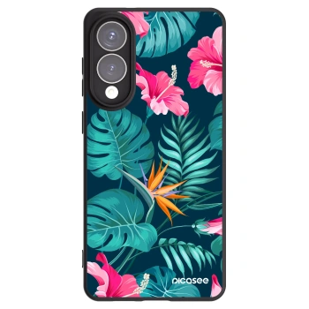Picasee fekete szilikon tok az alábbi mobiltelefonokra Samsung Galaxy S25 Edge 5G - Pink Monstera
