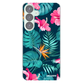 Picasee átlátszó szilikon tok az alábbi mobiltelefonokra Samsung Galaxy S25+ 5G - Pink Monstera