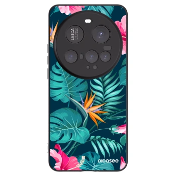 Picasee fekete szilikon tok az alábbi mobiltelefonokra Xiaomi 15 Ultra - Pink Monstera
