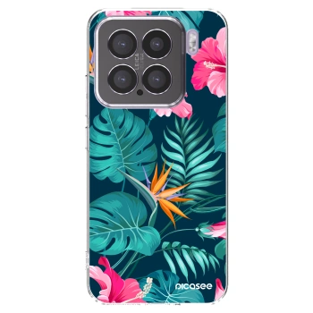 Picasee átlátszó szilikon tok az alábbi mobiltelefonokra Xiaomi 15 - Pink Monstera