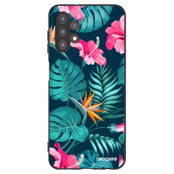 Picasee fekete szilikon tok az alábbi mobiltelefonokra Samsung Galaxy A13 5G - Pink Monstera