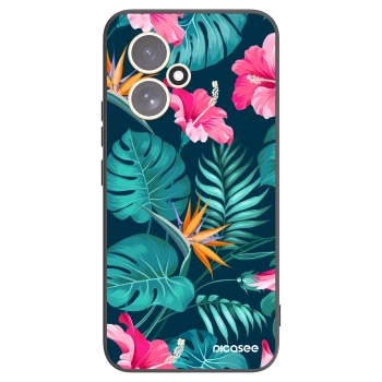 Picasee fekete szilikon tok az alábbi mobiltelefonokra Honor 400 5G - Pink Monstera