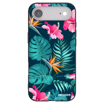 Picasee fekete szilikon tok az alábbi mobiltelefonokra Apple iPhone Air - Pink Monstera