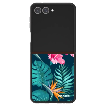 Szilikon tok erre a típusra Samsung Galaxy Z Flip7 5G - Pink Monstera