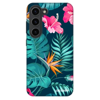Szilikon tok erre a típusra Samsung Galaxy S23 5G - Pink Monstera