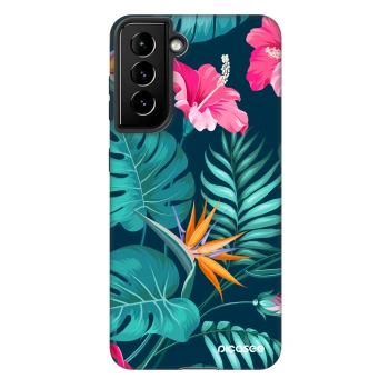Szilikon tok erre a típusra Samsung Galaxy S21 FE 5G - Pink Monstera