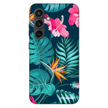 Szilikon tok erre a típusra Samsung Galaxy S24 S921B 5G - Pink Monstera