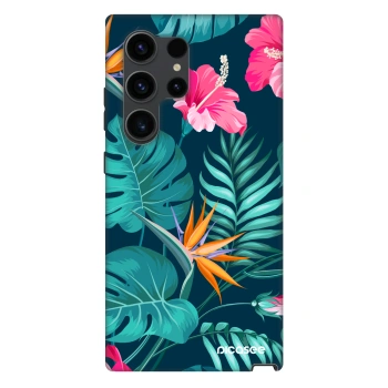 Picasee Fashion Case PowerShare pro Samsung Galaxy S24 Ultra S928B 5G - Pink Monstera