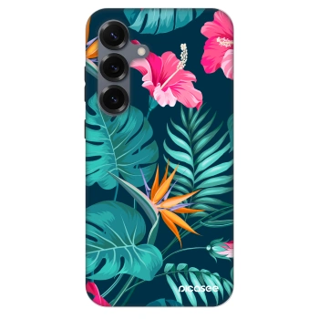 Szilikon tok erre a típusra Samsung Galaxy S25 5G - Pink Monstera