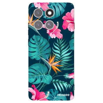 Picasee fekete szilikon tok az alábbi mobiltelefonokra Motorola Edge 60 Pro - Pink Monstera