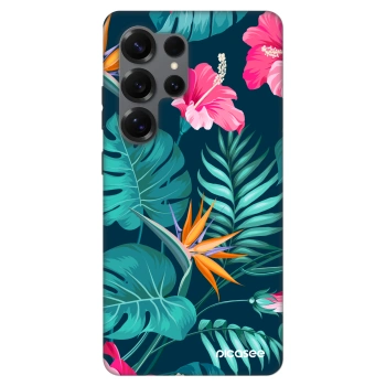 Szilikon tok erre a típusra Samsung Galaxy S25 Ultra 5G - Pink Monstera