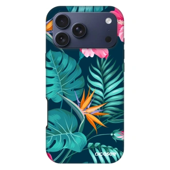 Szilikon tok erre a típusra Apple iPhone 17 Pro Max - Pink Monstera