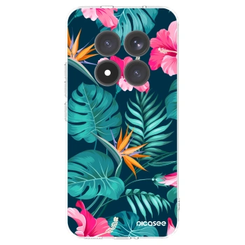 Picasee átlátszó szilikon tok az alábbi mobiltelefonokra Xiaomi Redmi Note 15 Pro+ - Pink Monstera