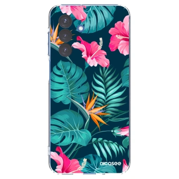 Picasee átlátszó szilikon tok az alábbi mobiltelefonokra Samsung Galaxy A17 5G - Pink Monstera