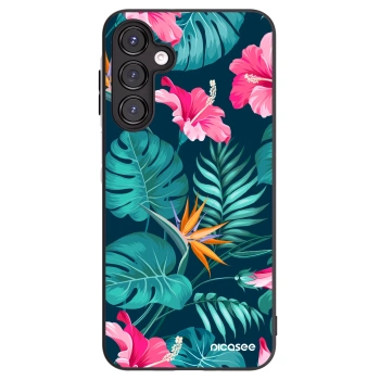Picasee fekete szilikon tok az alábbi mobiltelefonokra Samsung Galaxy A16 4G - Pink Monstera