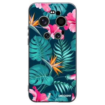Picasee fekete szilikon tok az alábbi mobiltelefonokra Xiaomi 17 Ultra - Pink Monstera
