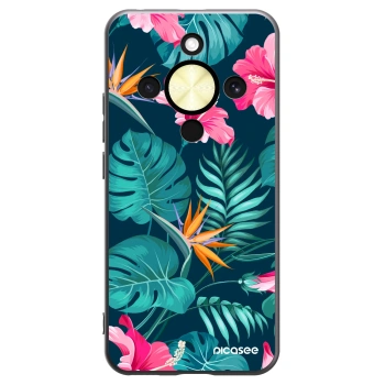 Picasee fekete szilikon tok az alábbi mobiltelefonokra Honor Magic8 Lite 5G - Pink Monstera