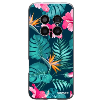 Picasee fekete szilikon tok az alábbi mobiltelefonokra Honor Magic8 Pro 5G - Pink Monstera