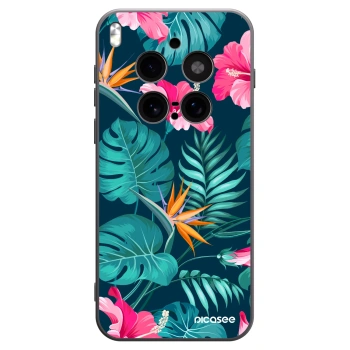 Picasee fekete szilikon tok az alábbi mobiltelefonokra Vivo X300 Pro - Pink Monstera