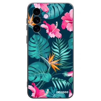 Picasee fekete szilikon tok az alábbi mobiltelefonokra Samsung Galaxy A57 5G - Pink Monstera