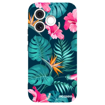 Picasee fekete szilikon tok az alábbi mobiltelefonokra Honor 600 Lite - Pink Monstera