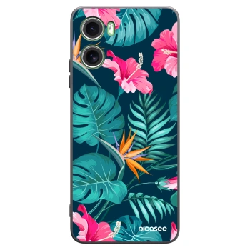 Picasee fekete szilikon tok az alábbi mobiltelefonokra Motorola Moto G06 - Pink Monstera