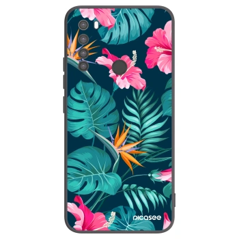 Picasee fekete szilikon tok az alábbi mobiltelefonokra Xiaomi Redmi Note 8 - Pink Monstera