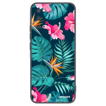Picasee fekete szilikon tok az alábbi mobiltelefonokra Samsung Galaxy S20 G980F - Pink Monstera