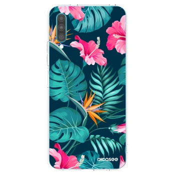 Picasee átlátszó szilikon tok az alábbi mobiltelefonokra Samsung Galaxy A30s A307F - Pink Monstera
