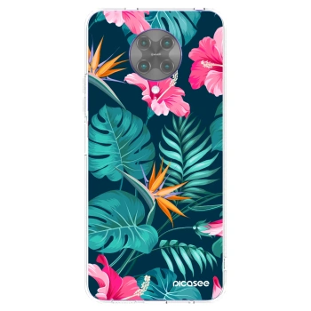 Picasee átlátszó szilikon tok az alábbi mobiltelefonokra Xiaomi Poco F2 Pro - Pink Monstera