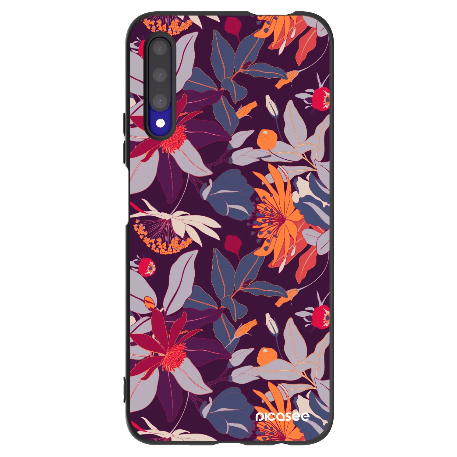 Picasee fekete szilikon tok az alábbi mobiltelefonokra Honor 9X Pro - Purple Leaf