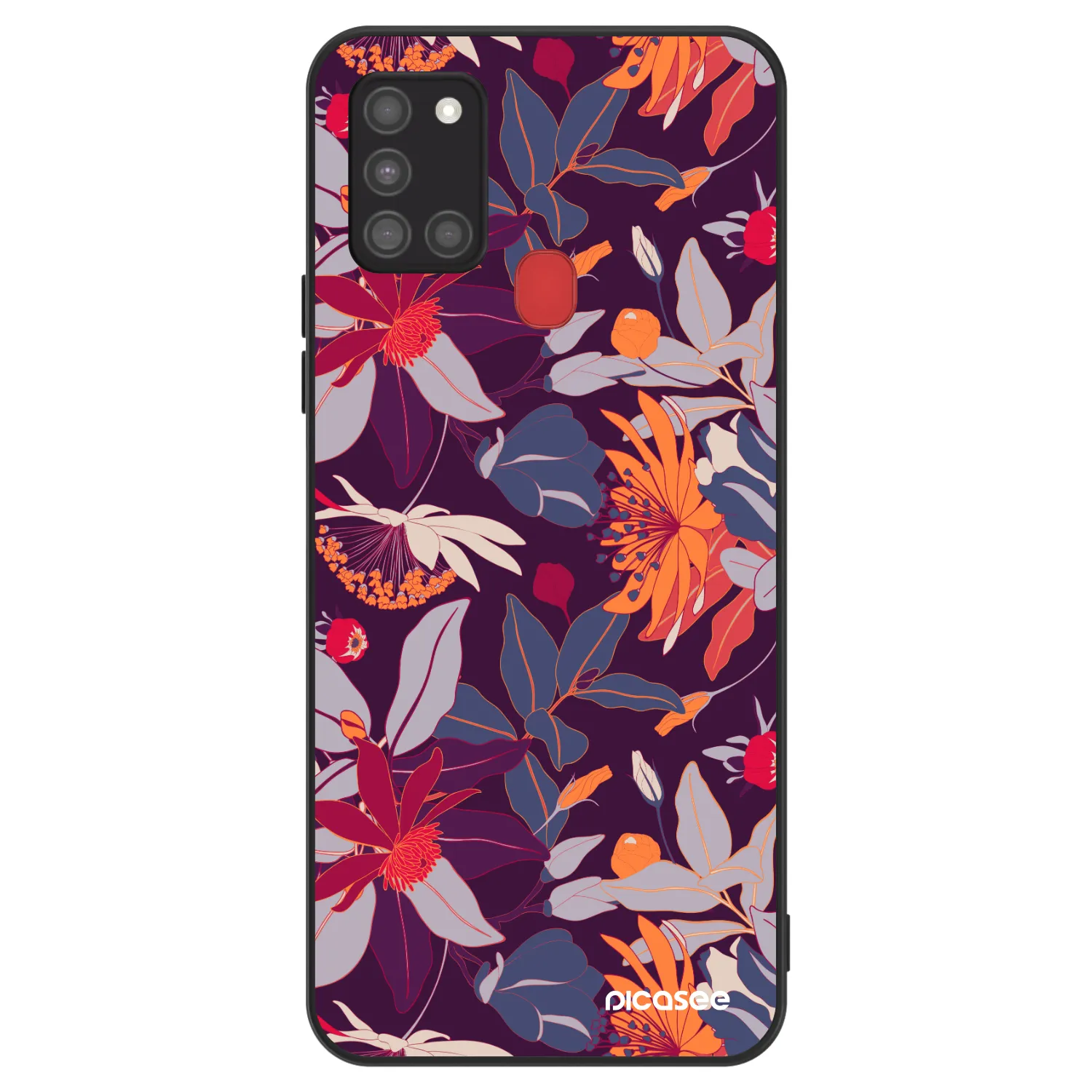 Picasee ULTIMATE CASE Samsung Galaxy A21s - készülékre - Purple Leaf