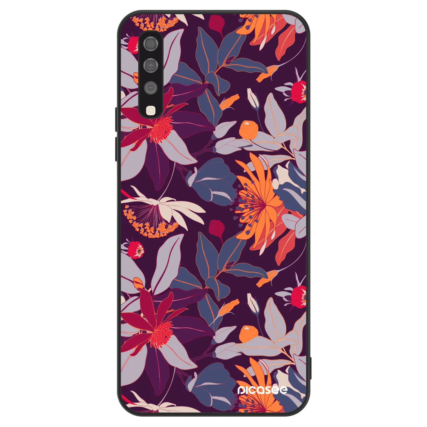 Picasee ULTIMATE CASE Samsung Galaxy A70 A705F - készülékre - Purple Leaf