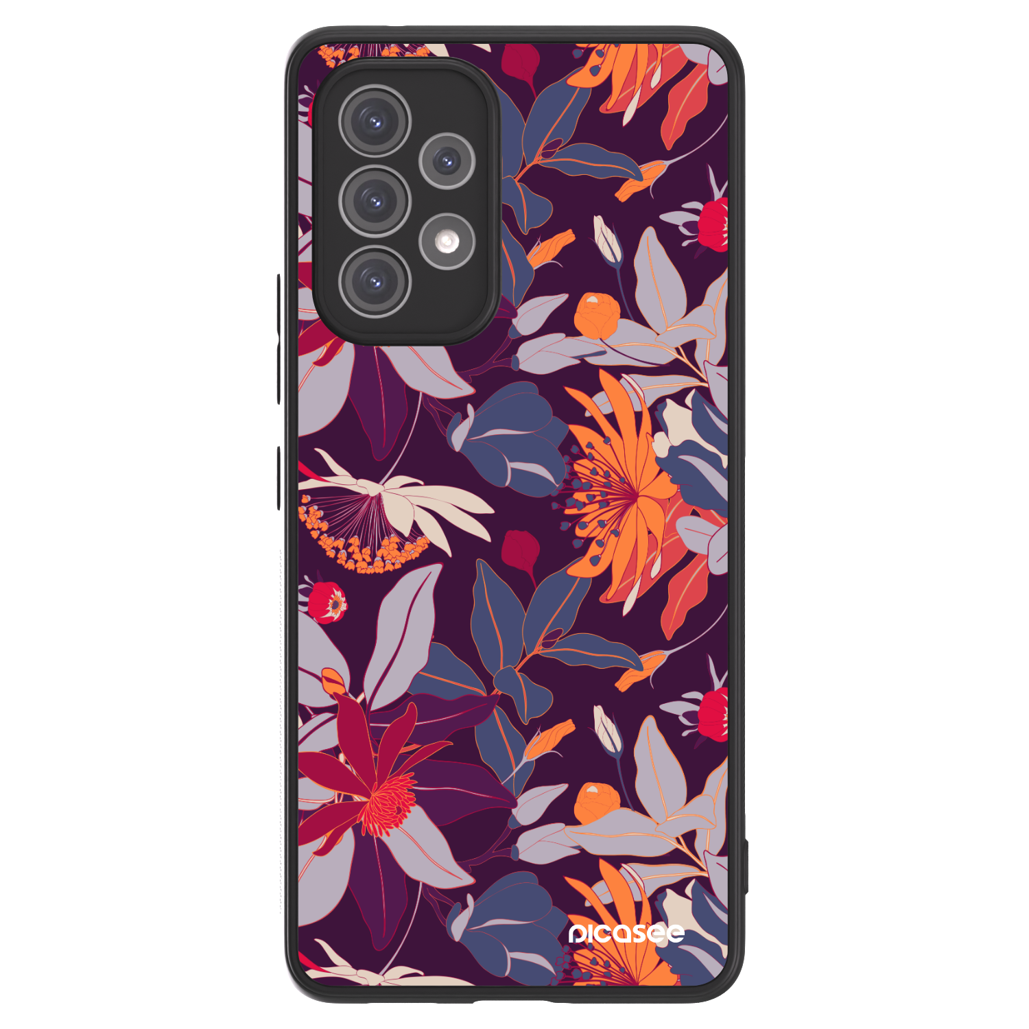 Picasee ULTIMATE CASE Samsung Galaxy A52s 5G A528B - készülékre - Purple Leaf