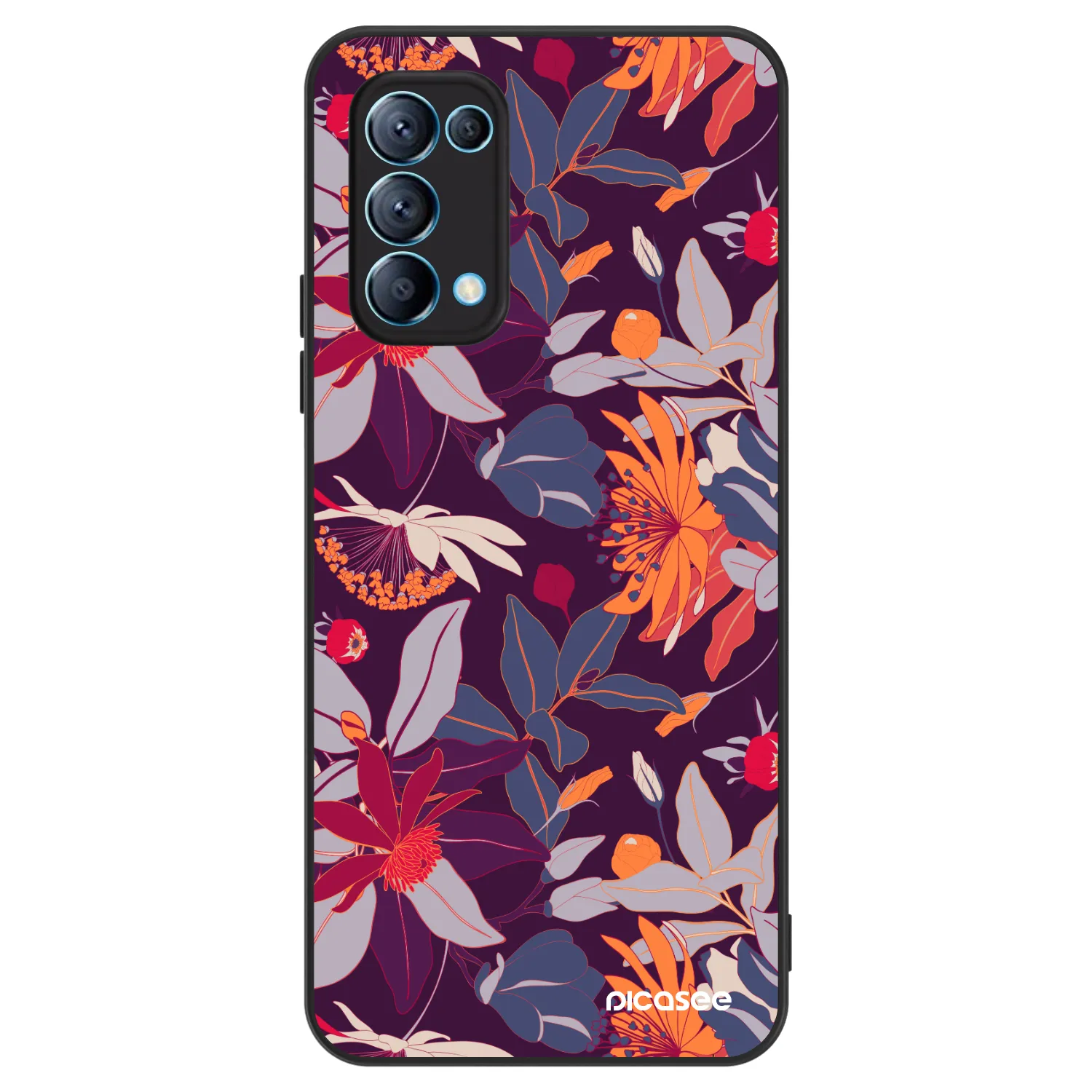 Picasee ULTIMATE CASE OPPO Reno 5 5G - készülékre - Purple Leaf