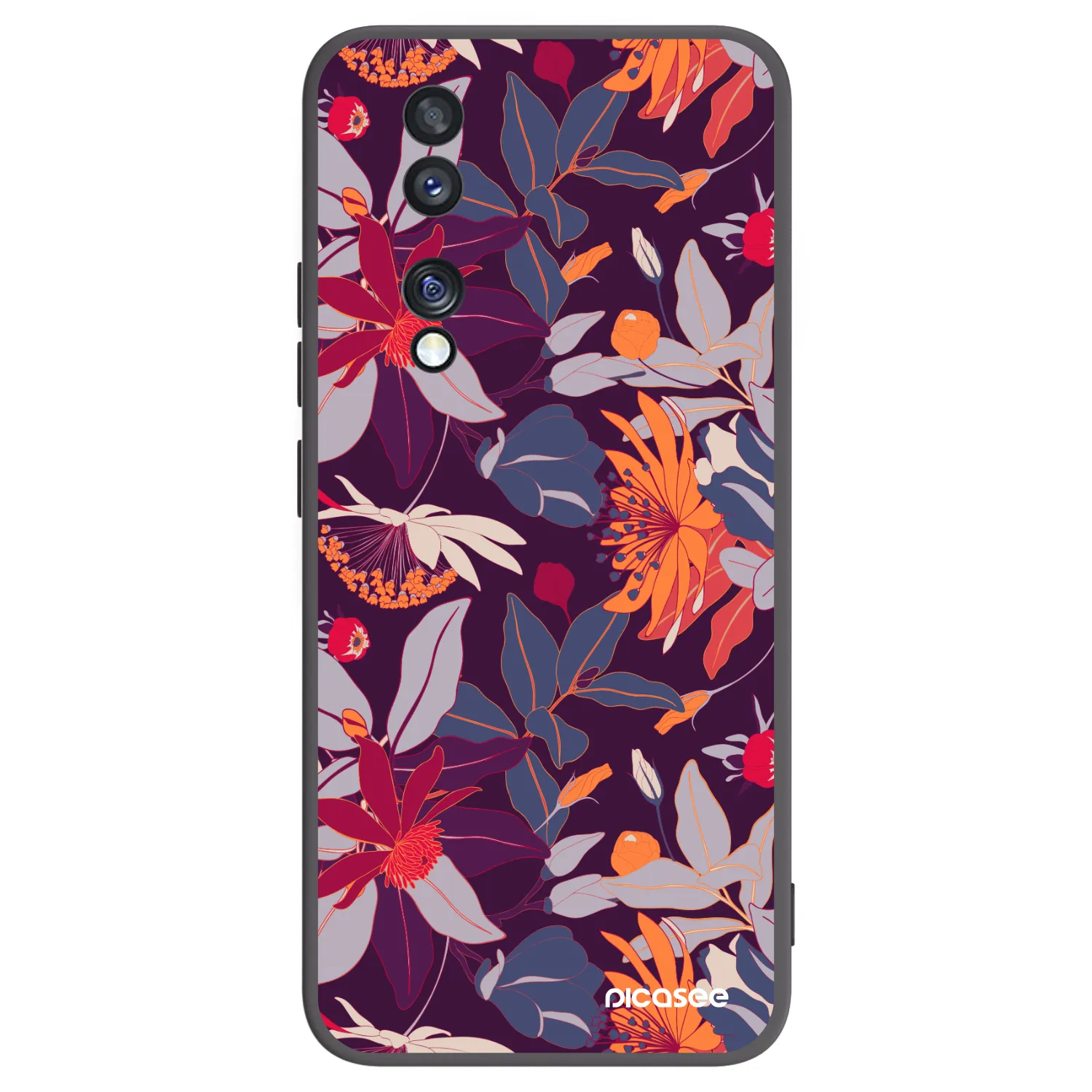 Picasee fekete szilikon tok az alábbi mobiltelefonokra Honor 70 - Purple Leaf