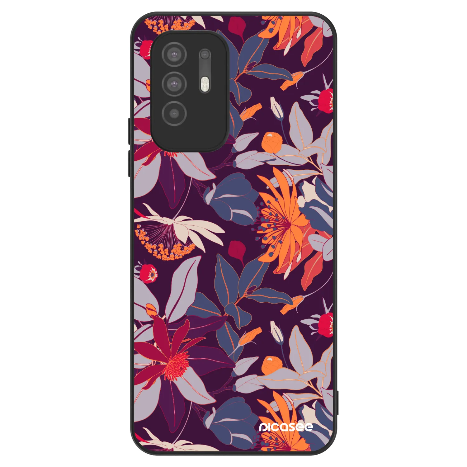 Picasee ULTIMATE CASE OPPO A94 5G - készülékre - Purple Leaf