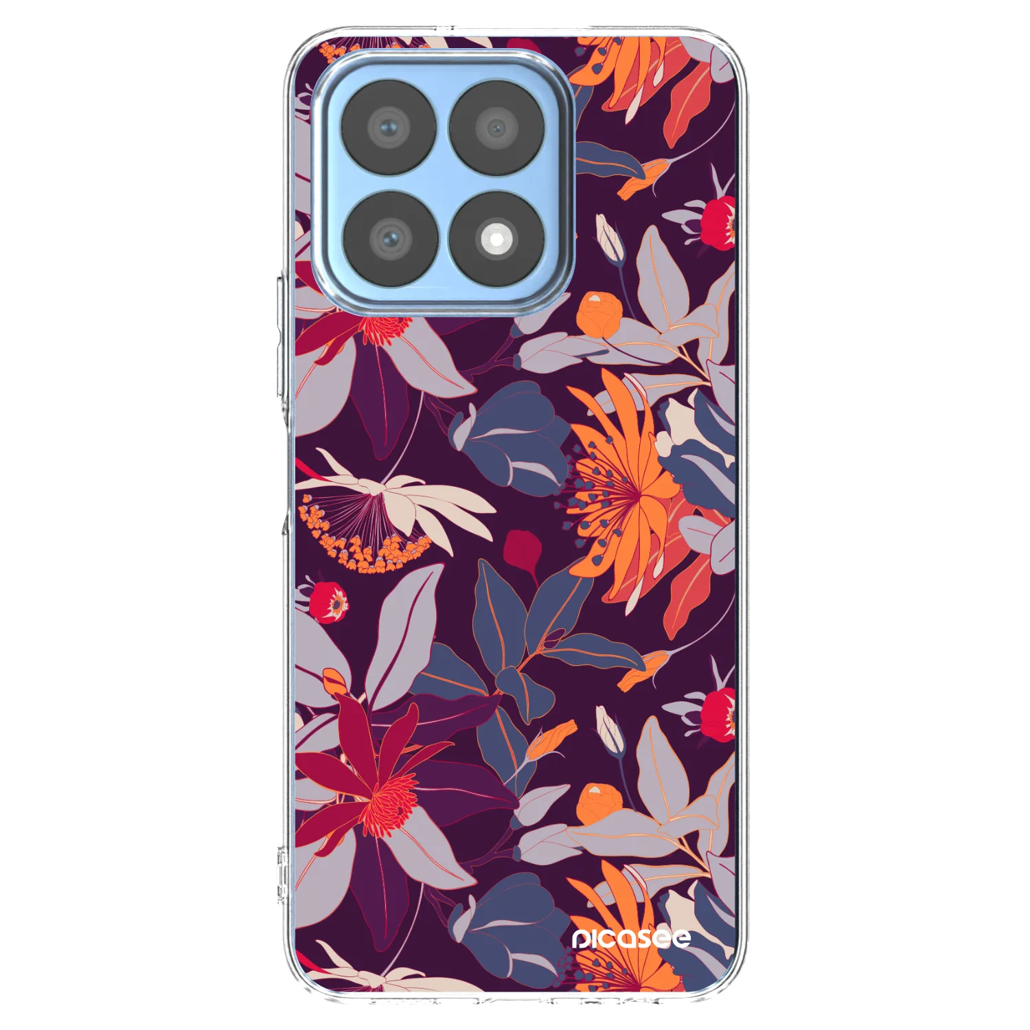 Picasee átlátszó szilikon tok az alábbi mobiltelefonokra Honor X8a - Purple Leaf