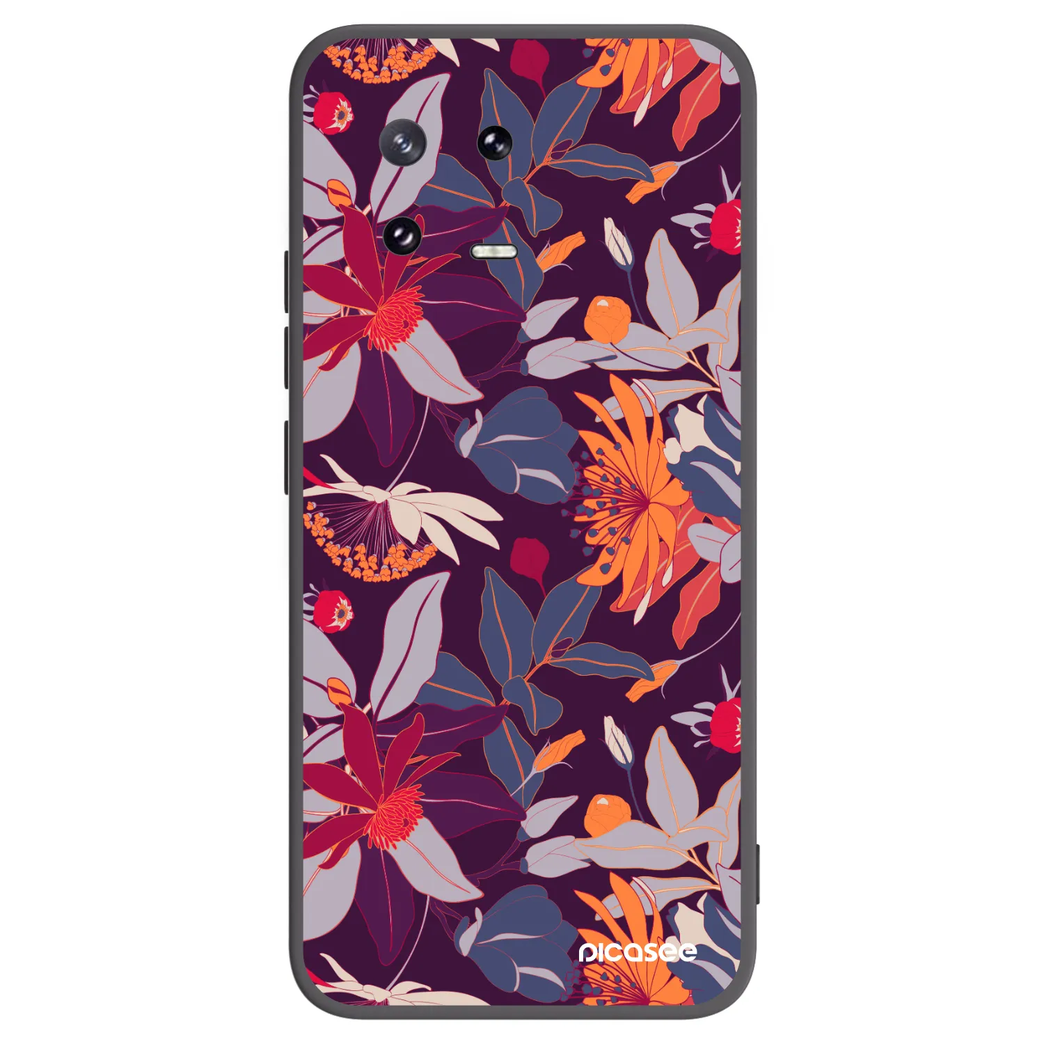 Picasee fekete szilikon tok az alábbi mobiltelefonokra Xiaomi 13 Pro - Purple Leaf