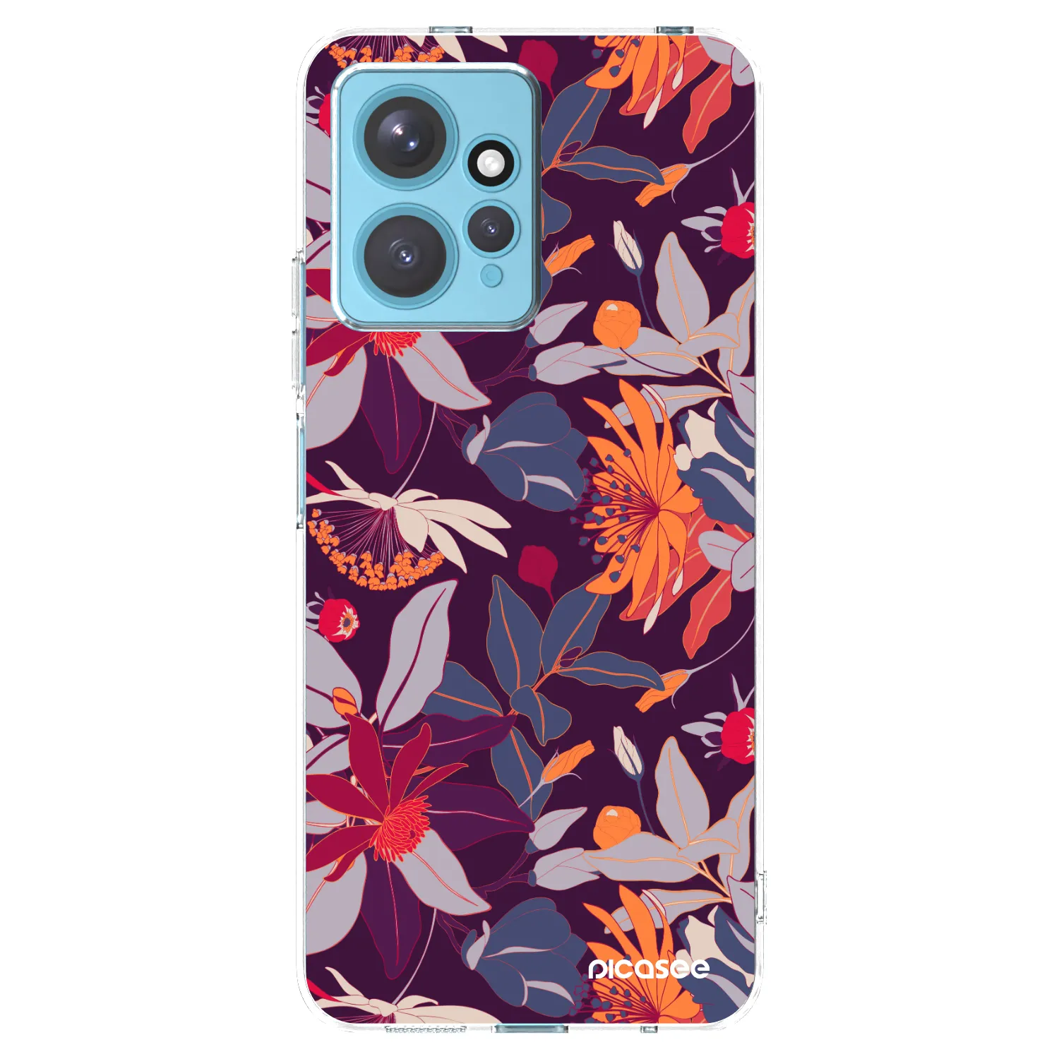 Picasee átlátszó szilikon tok az alábbi mobiltelefonokra Xiaomi Redmi Note 12 4G - Purple Leaf
