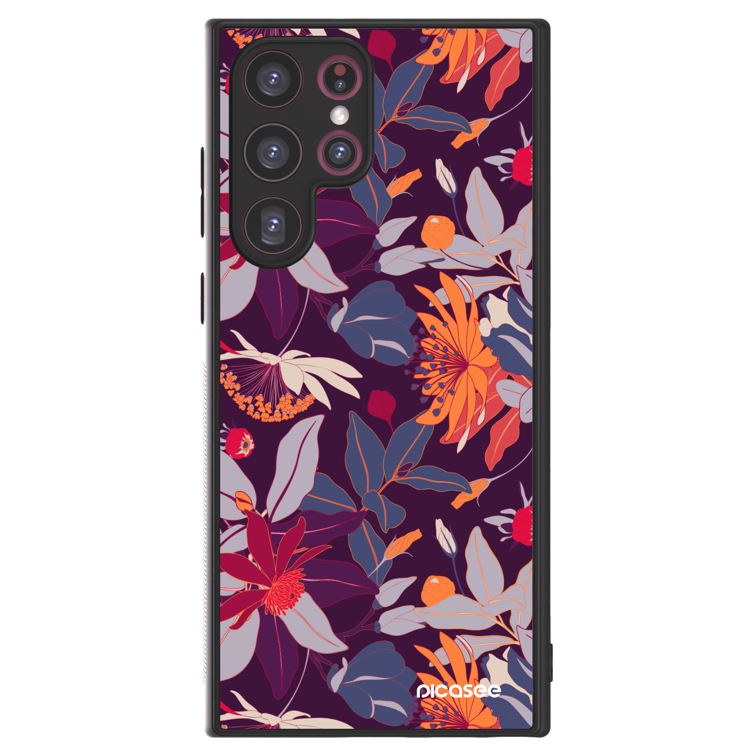 Picasee ULTIMATE CASE PowerShare Samsung Galaxy S22 Ultra 5G - készülékre - Purple Leaf