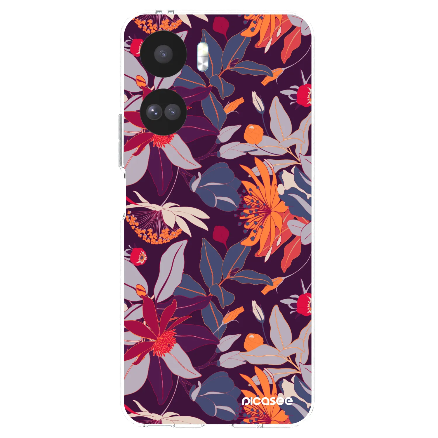 Picasee átlátszó szilikon tok az alábbi mobiltelefonokra Honor 90 Lite 5G - Purple Leaf
