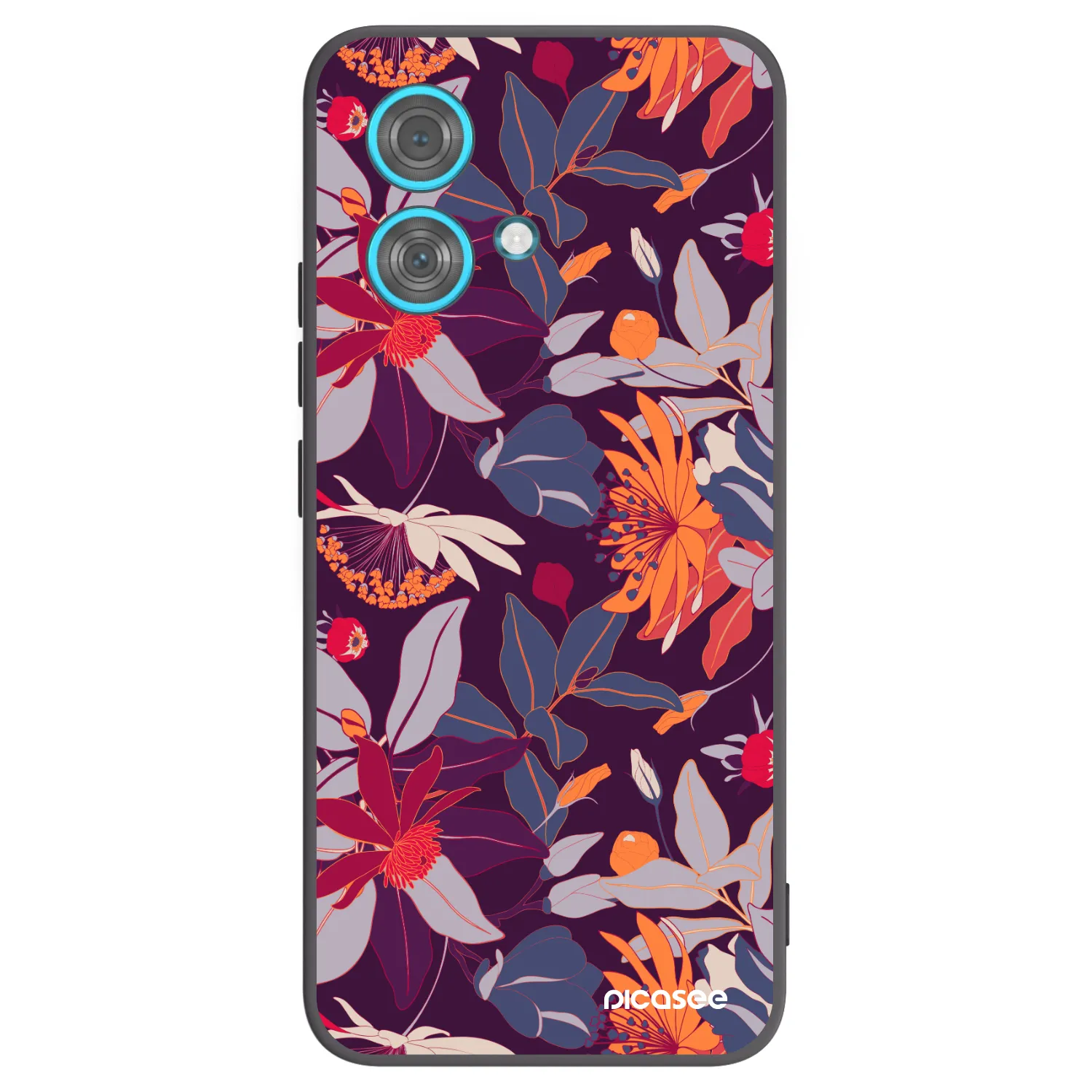 Picasee fekete szilikon tok az alábbi mobiltelefonokra Motorola Edge 40 Neo - Purple Leaf