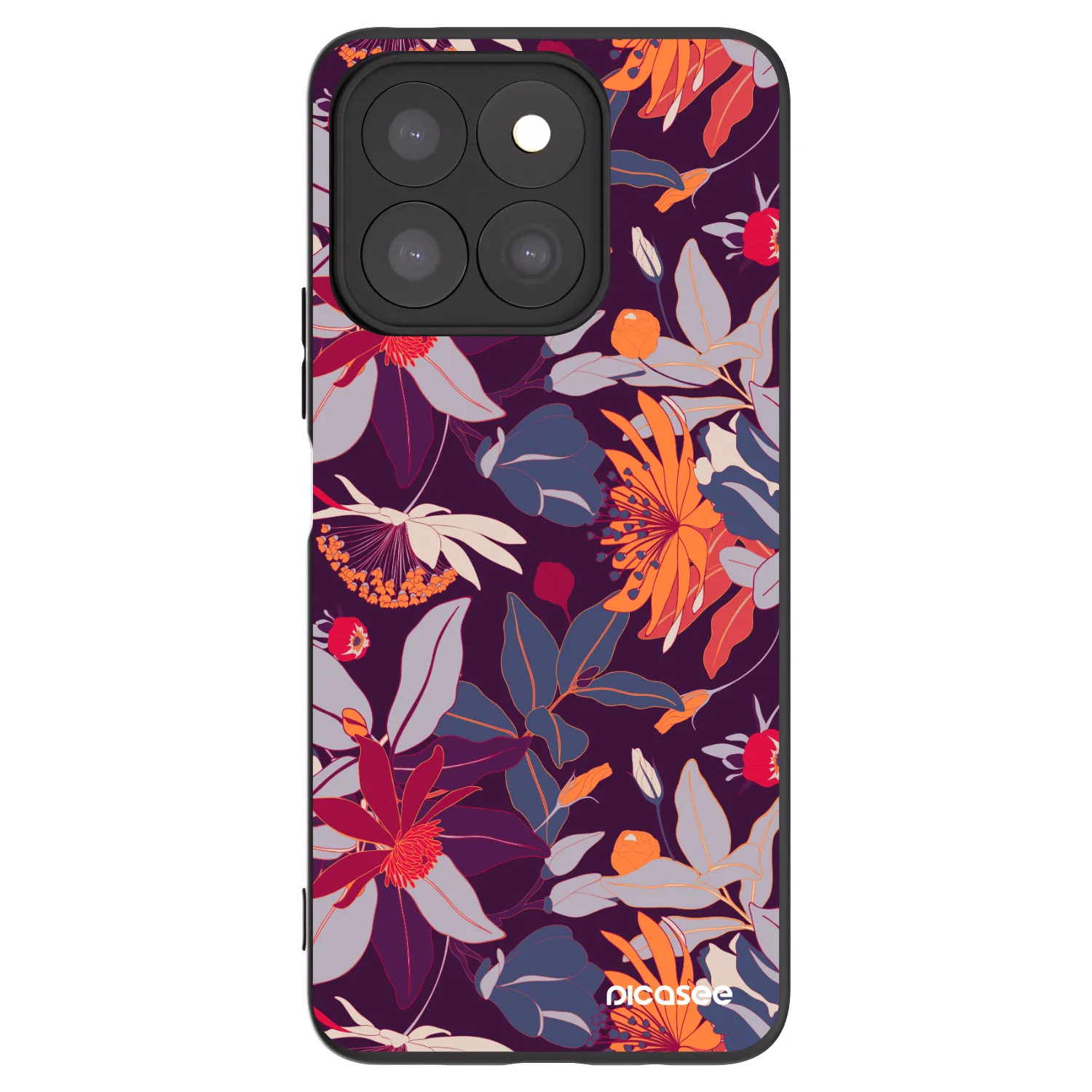 Picasee fekete szilikon tok az alábbi mobiltelefonokra Honor X8b - Purple Leaf