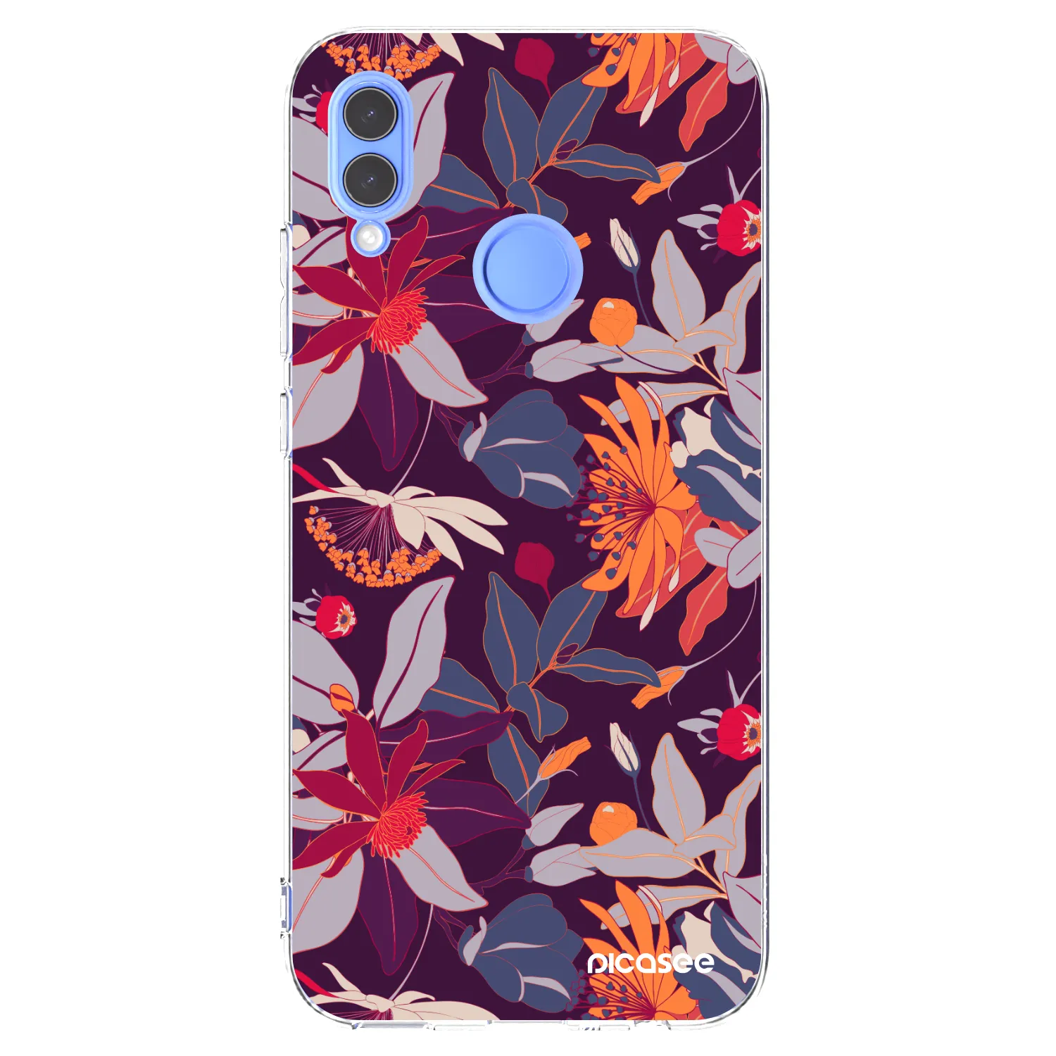 Picasee átlátszó szilikon tok az alábbi mobiltelefonokra Honor 10 Lite - Purple Leaf