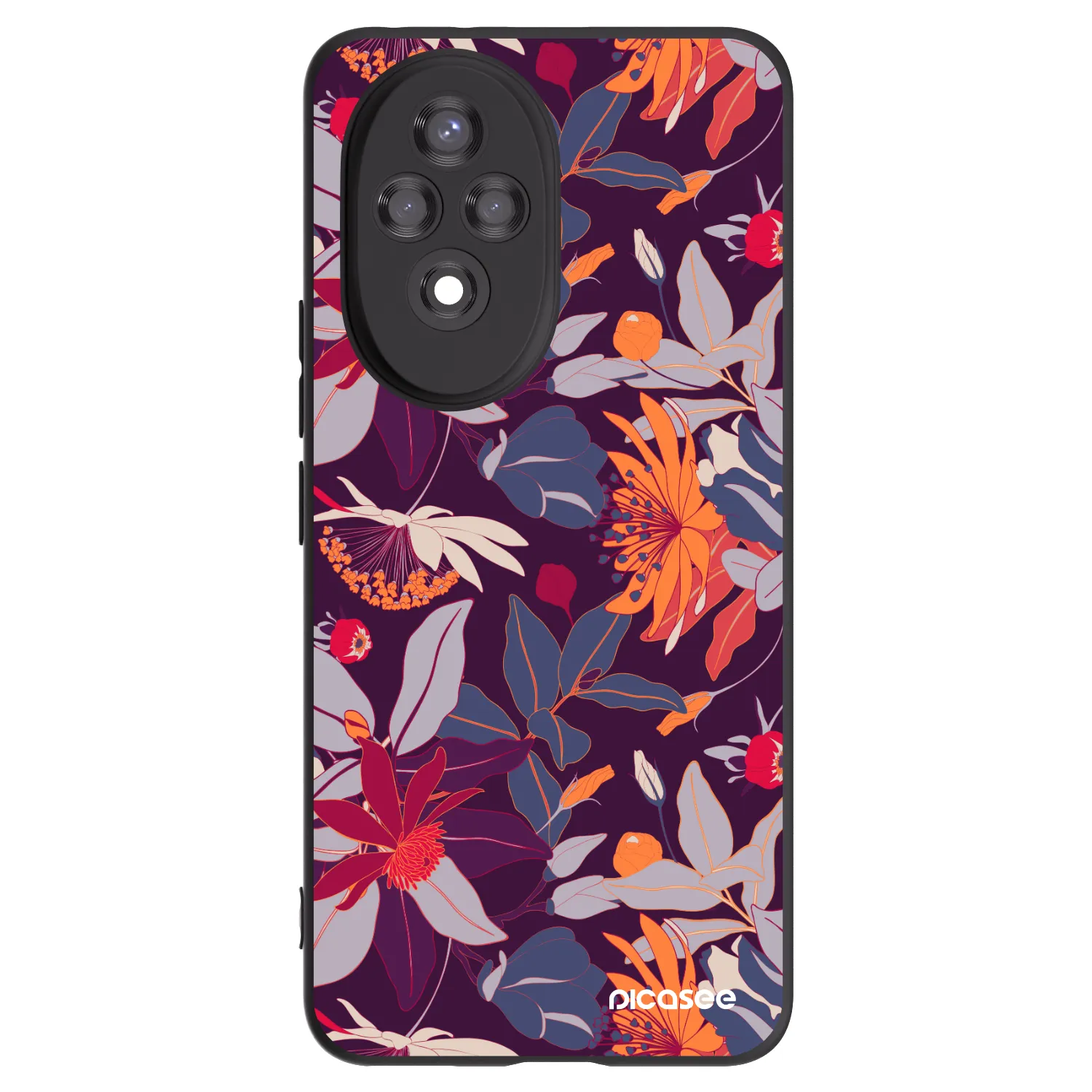 Picasee fekete szilikon tok az alábbi mobiltelefonokra Honor 200 5G - Purple Leaf