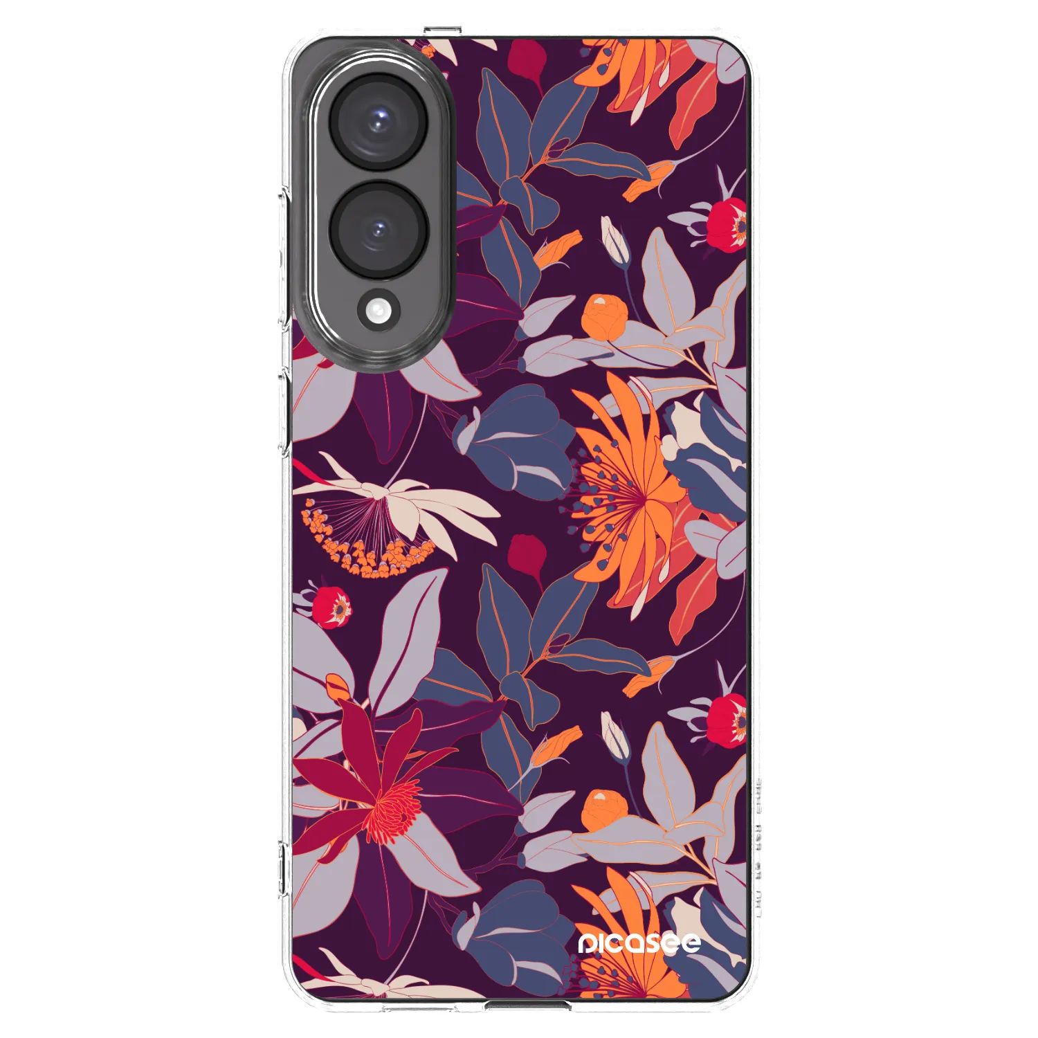 Picasee átlátszó szilikon tok az alábbi mobiltelefonokra Samsung Galaxy S25 Edge 5G - Purple Leaf
