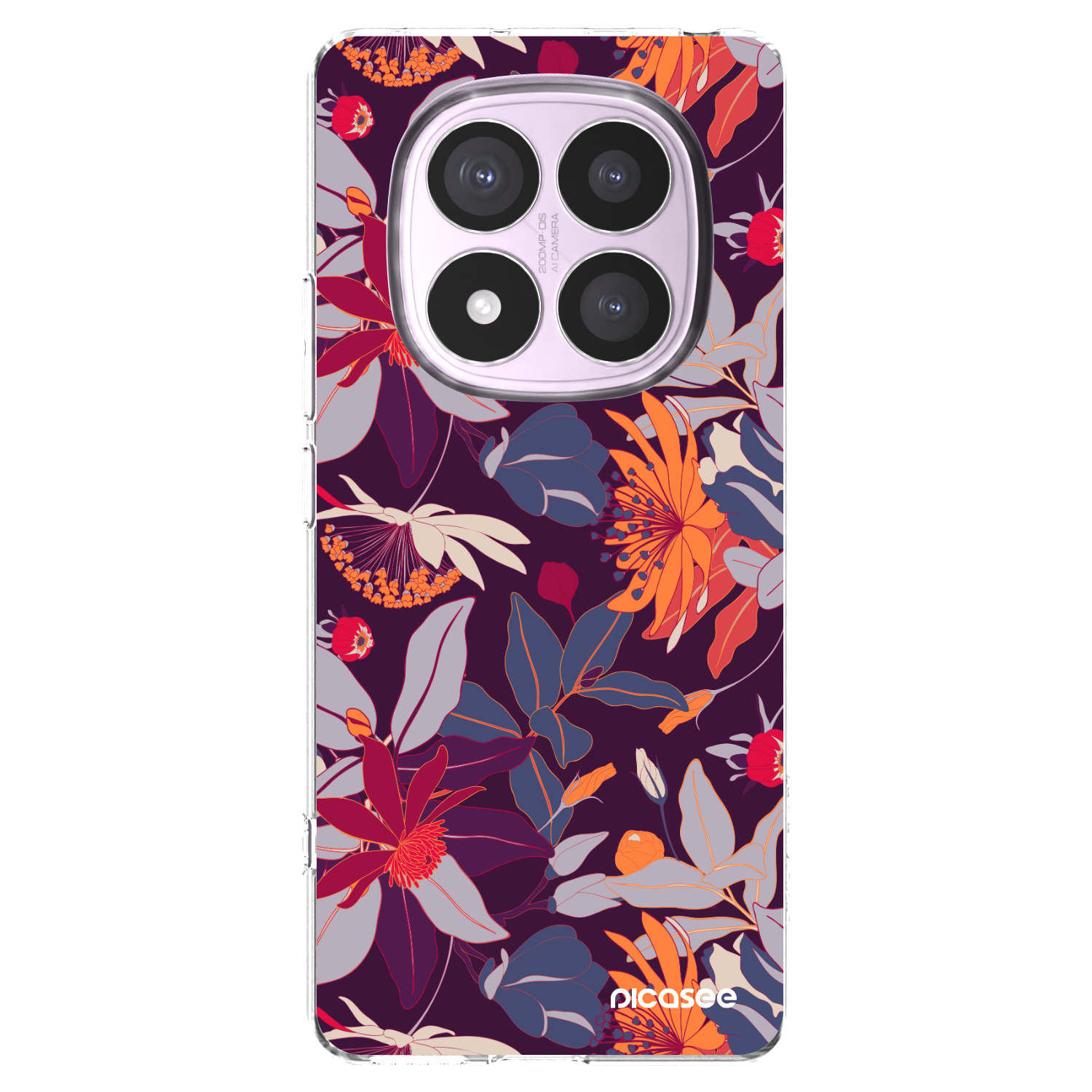 Picasee átlátszó szilikon tok az alábbi mobiltelefonokra Xiaomi Redmi Note 14 Pro 4G - Purple Leaf